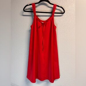 Things Between Red Tencel Tie-Front Tank Dress - Size S